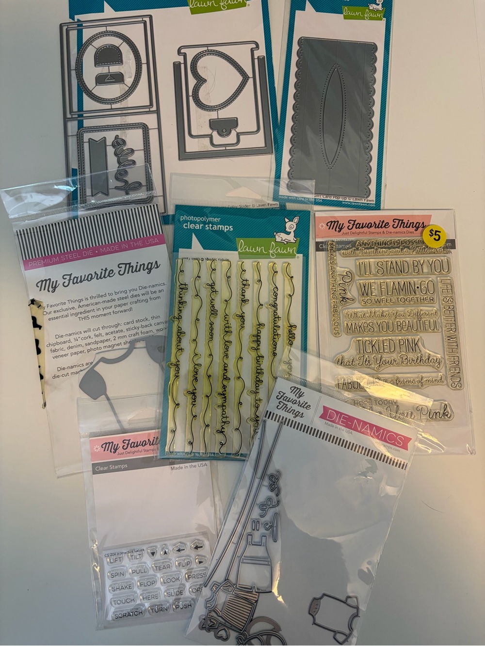 Clear Stamp & Die Craft Set - White